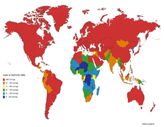 A map of the world with different colored countries/regions

Description automatically generated