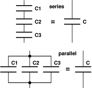 capacitors in series and parallel