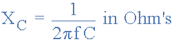 Capacitive Reactance Equation