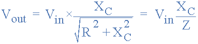 RC Potential Divider Equation