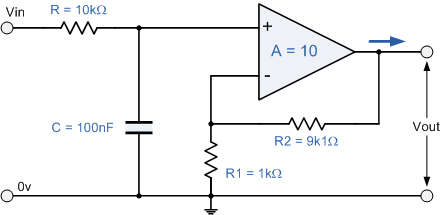 Active Low Pass Filter Circuit