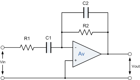 Inverting Band Pass Filter