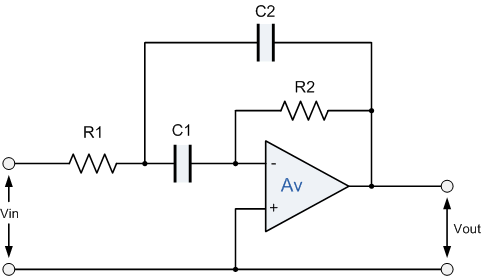 Infinite gain multiple feedback active filter