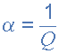 Quality Factor Alpha Symbol